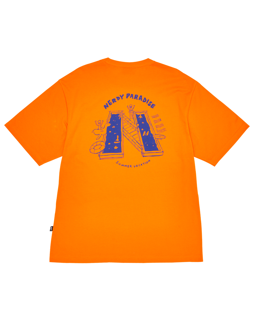 [YELLOW] 파라다이스 폴 반팔 티셔츠 오렌지